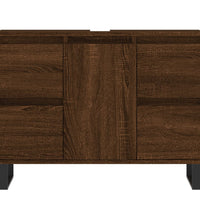 Badschrank Braun Eichen-Optik 80x33x60 cm Holzwerkstoff