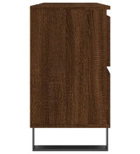 Badschrank Braun Eichen-Optik 80x33x60 cm Holzwerkstoff