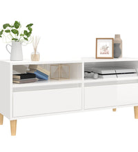 TV-Schrank Hochglanz-Weiß 100x34,5x44,5 cm Holzwerkstoff