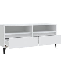 TV-Schrank Weiß 100x34,5x44,5 cm Holzwerkstoff