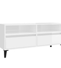 TV-Schrank Hochglanz-Weiß 100x34,5x44,5 cm Holzwerkstoff