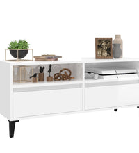 TV-Schrank Hochglanz-Weiß 100x34,5x44,5 cm Holzwerkstoff