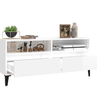 TV-Schrank Hochglanz-Weiß 100x34,5x44,5 cm Holzwerkstoff