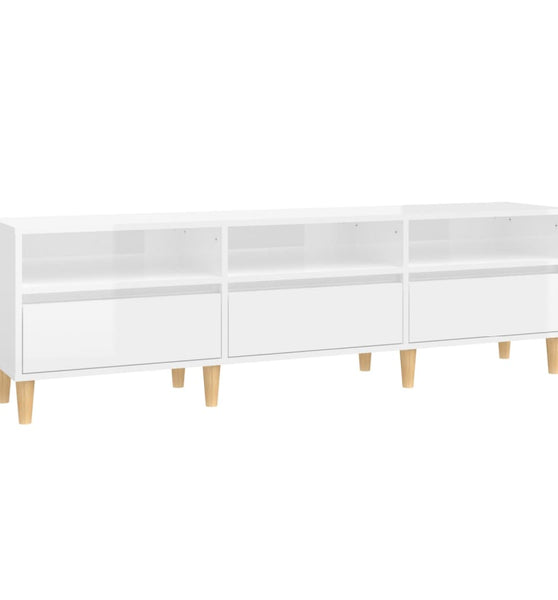 TV-Schrank Hochglanz-Weiß 150x30x44,5 cm Holzwerkstoff