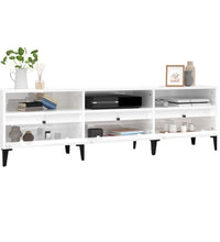 TV-Schrank Hochglanz-Weiß 150x30x44,5 cm Holzwerkstoff