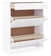 Schuhschrank ALTA Weiß 77x35x96 cm Massivholz Kiefer