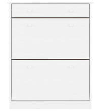Schuhschrank ALTA Weiß 77x35x96 cm Massivholz Kiefer