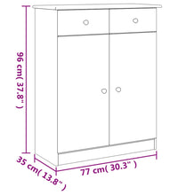Schuhschrank ALTA 77x35x96 cm Massivholz Kiefer