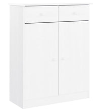 Schuhschrank ALTA Weiß 77x35x96 cm Massivholz Kiefer