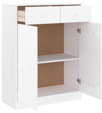 Schuhschrank ALTA Weiß 77x35x96 cm Massivholz Kiefer
