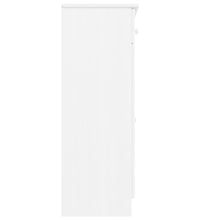 Schuhschrank ALTA Weiß 77x35x96 cm Massivholz Kiefer