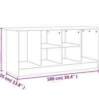 Schuhbank ALTA 100x35x45 cm Massivholz Kiefer