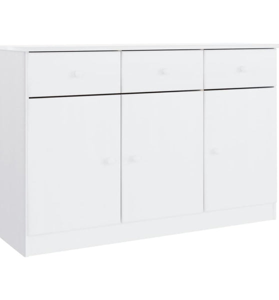 Sideboard ALTA Weiß 112x35x73 cm Massivholz Kiefer