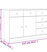 Sideboard ALTA 112x35x73 cm Massivholz Kiefer