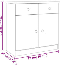 Sideboard ALTA 77x35x73 cm Massivholz Kiefer