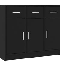 Sideboard Schwarz 91x28x75 cm Holzwerkstoff