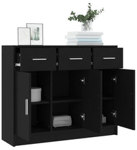 Sideboard Schwarz 91x28x75 cm Holzwerkstoff