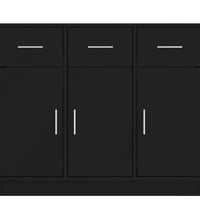 Sideboard Schwarz 91x28x75 cm Holzwerkstoff