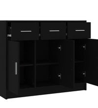 Sideboard Schwarz 91x28x75 cm Holzwerkstoff