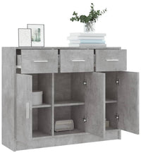 Sideboard Betongrau 91x28x75 cm Holzwerkstoff