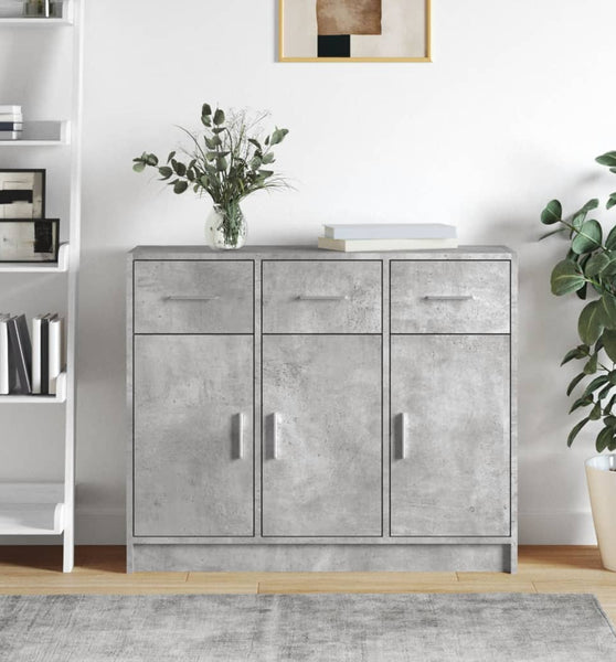 Sideboard Betongrau 91x28x75 cm Holzwerkstoff