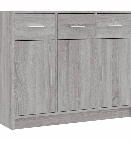 Sideboard Grau Sonoma 91x28x75 cm Holzwerkstoff