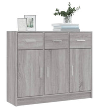 Sideboard Grau Sonoma 91x28x75 cm Holzwerkstoff