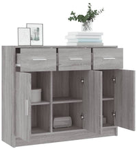 Sideboard Grau Sonoma 91x28x75 cm Holzwerkstoff