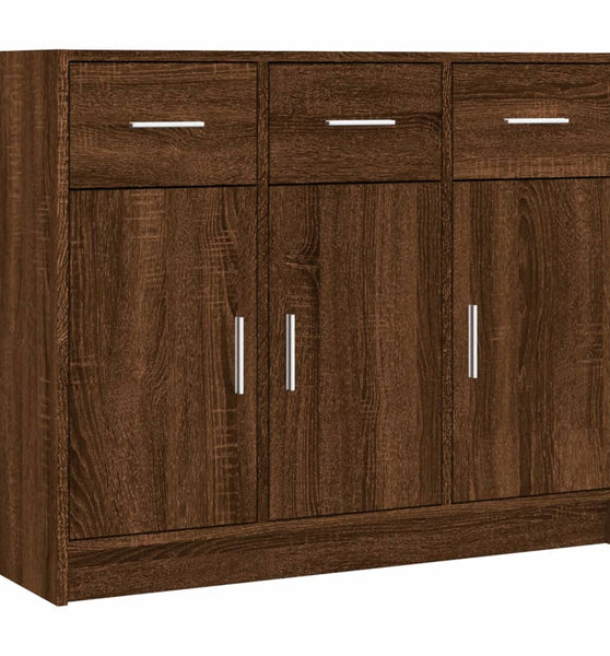 Sideboard Braun Eichen-Optik 91x28x75 cm Holzwerkstoff