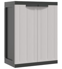 Gartenschrank Grau und Schwarz 65x37x85 cm PP