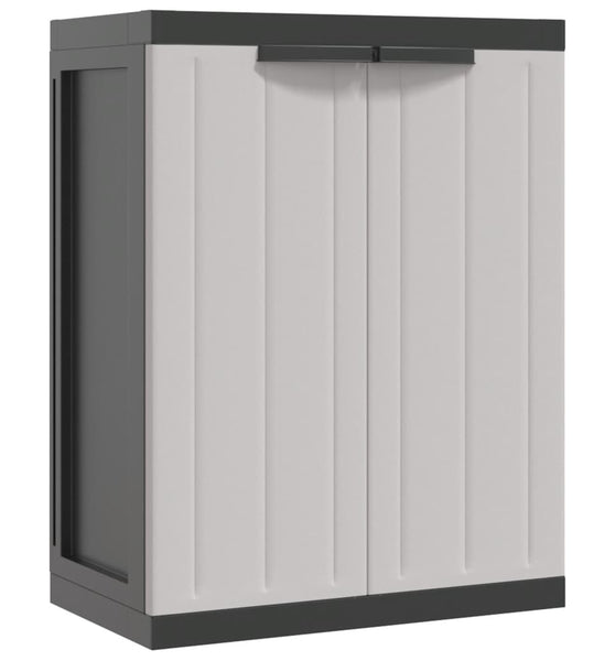 Gartenschrank Grau und Schwarz 65x37x85 cm PP