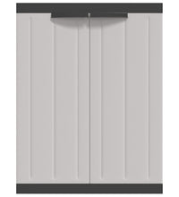 Gartenschrank Grau und Schwarz 65x37x85 cm PP