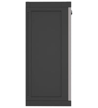 Gartenschrank Grau und Schwarz 65x37x85 cm PP