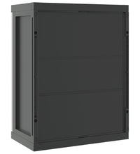 Gartenschrank Grau und Schwarz 65x37x85 cm PP