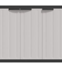 Gartenschrank Grau und Schwarz 97x37x85 cm PP