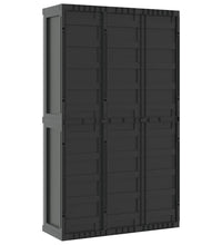 Gartenschrank Grau und Schwarz 97x37x165 cm PP