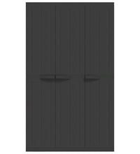 Gartenschrank Schwarz 97x37x165 cm PP