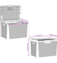 Gartentruhe Braun 125 L PP