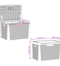 Gartentruhe mit Sitzkissen Anthrazit 125 L PP