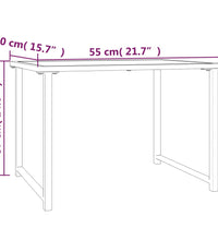 Gartentisch Anthrazit 55x40x37 cm Stahl