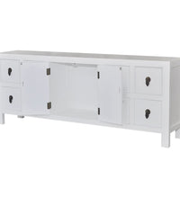 TV-Schrank Weiß 110x24x48 cm Holzwerkstoff