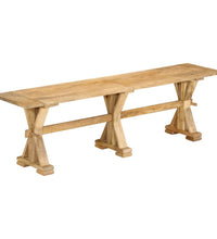 Sitzbank 160x35x45 cm Massivholz Mango