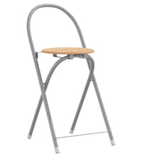 3-tlg. Bar-Set Grau und Braun Holzwerkstoff und Eisen