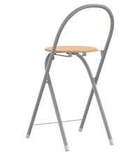 3-tlg. Bar-Set Grau und Braun Holzwerkstoff und Eisen