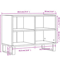 TV-Schrank Hochglanz-Weiß 69,5x30x50 cm Holzwerkstoff