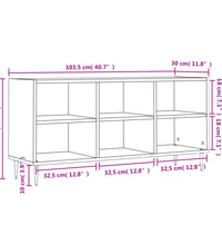 TV-Schrank Betongrau 103,5x30x50 cm Holzwerkstoff