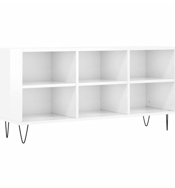 TV-Schrank Hochglanz-Weiß 103,5x30x50 cm Holzwerkstoff