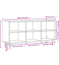 TV-Schrank Betongrau 103,5x30x50 cm Holzwerkstoff