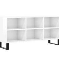 TV-Schrank Hochglanz-Weiß 103,5x30x50 cm Holzwerkstoff