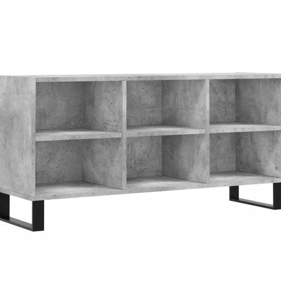 TV-Schrank Betongrau 103,5x30x50 cm Holzwerkstoff